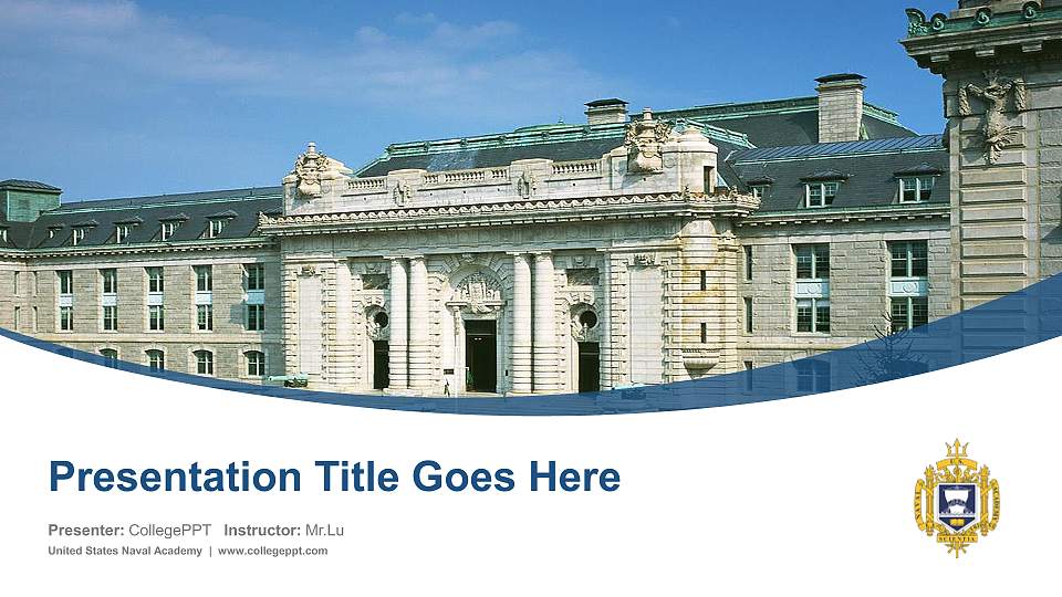 United States Naval Academy Course/Courseware Creation PPT Template16:9 ratio PPT effect preview image