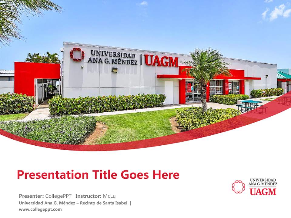 Universidad Ana G. Méndez – Recinto de Santa Isabel Course/Courseware Creation PPT Template4:3 ratio PPT effect preview image5