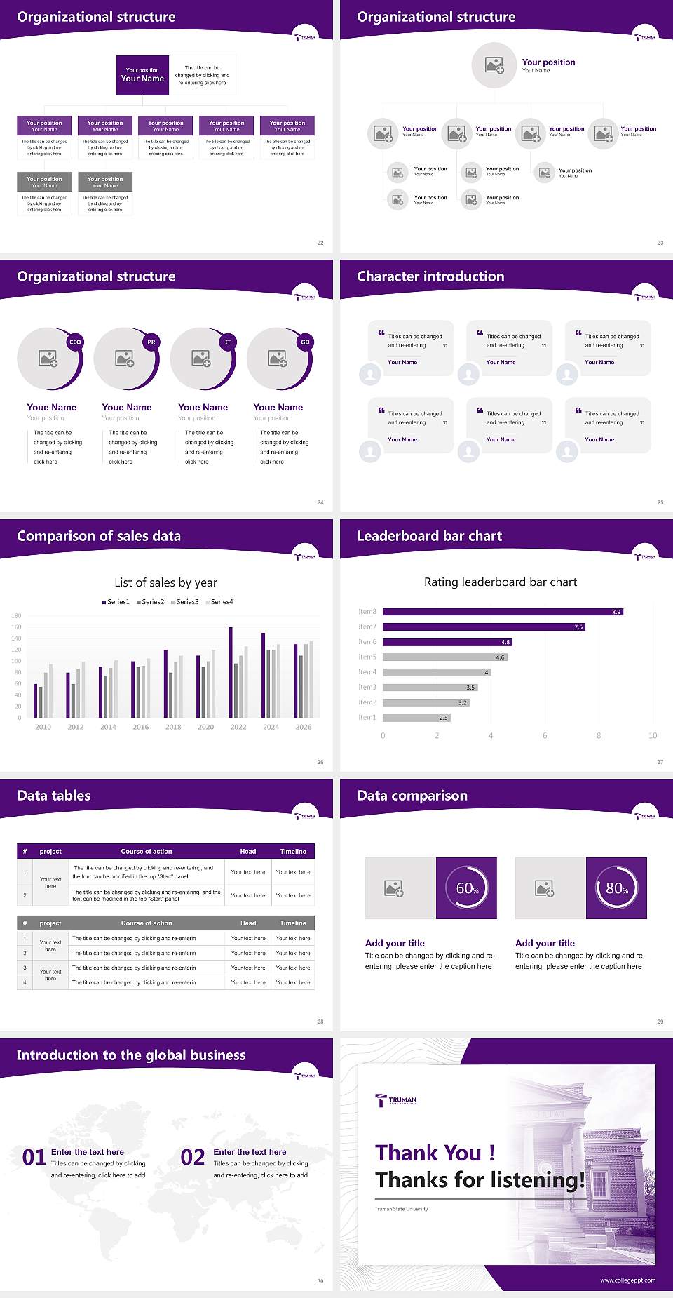 Truman State University Academic Presentation/Research Findings Report PPT Template4:3 ratio PPT effect preview image4