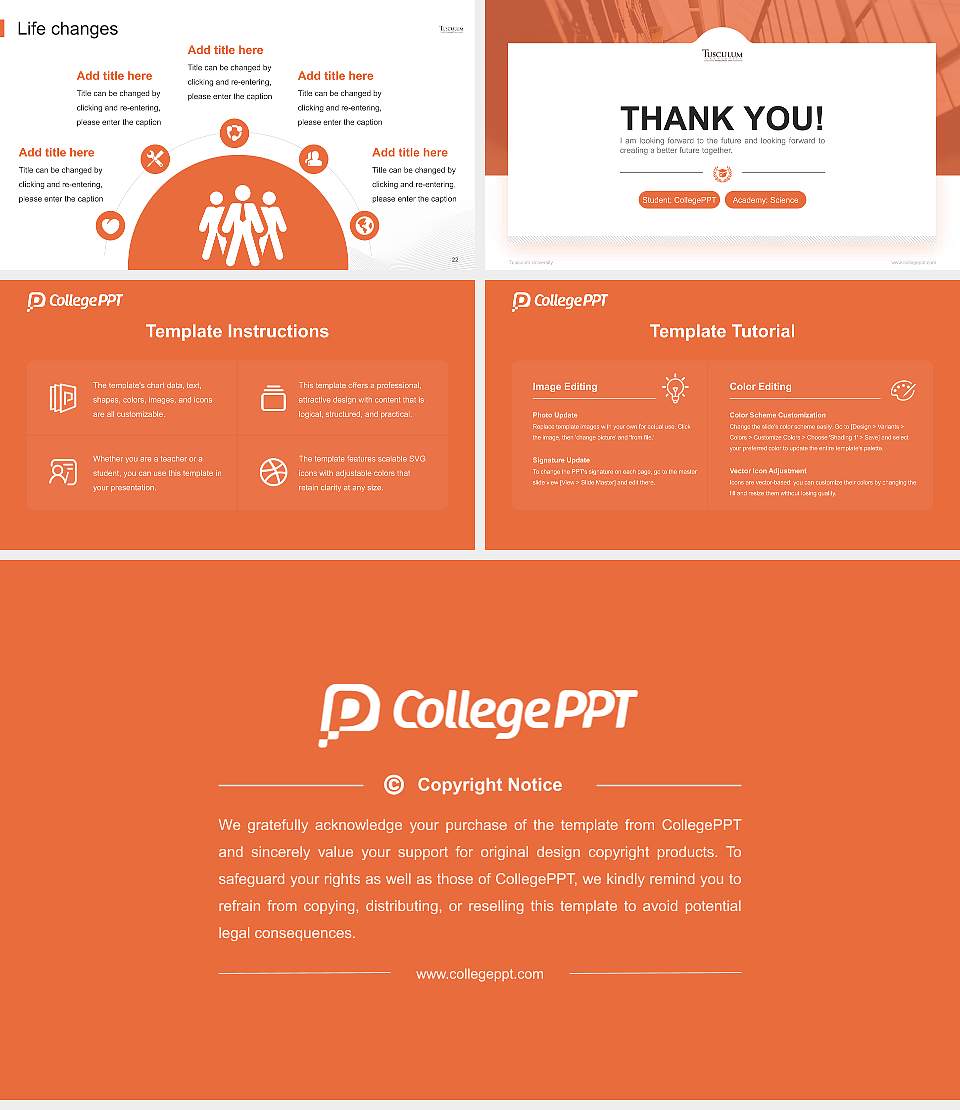 Tusculum University National Scholarship Defense PPT Template16:9 ratio PPT effect preview image4