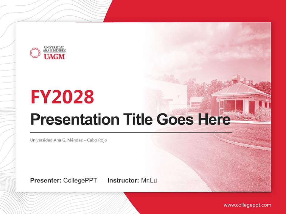 Universidad Ana G. Méndez – Cabo Rojo Academic Presentation/Research Findings Report PPT Template4:3 ratio PPT effect preview image5