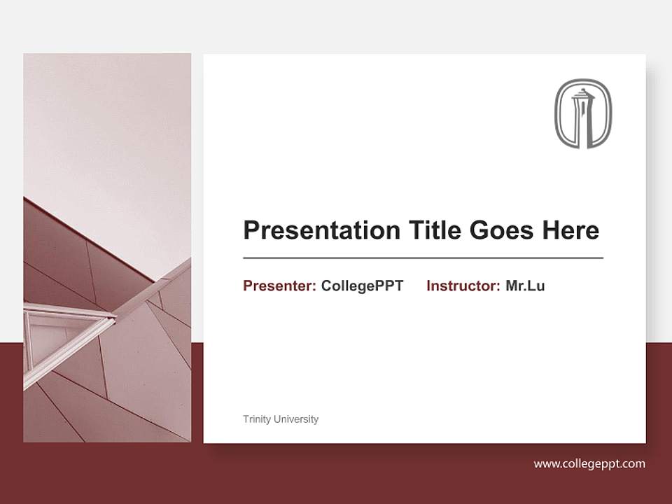 Trinity University General Purpose PPT Template4:3 ratio PPT effect preview image6