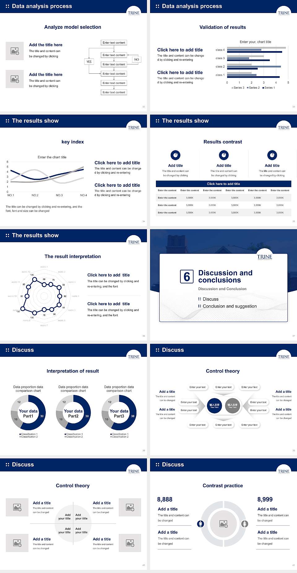 Trine University-Regional Graduation Thesis Defense PPT Template4:3 ratio PPT effect preview image5