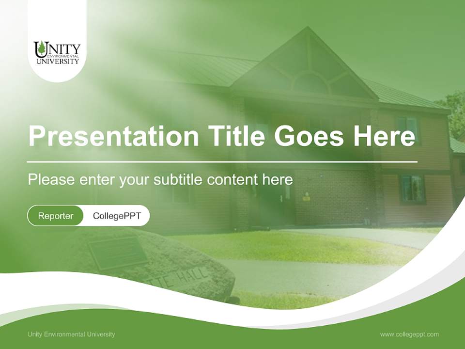 Unity Environmental University Lecture Sharing and Networking Event PPT Template4:3 ratio PPT effect preview image4