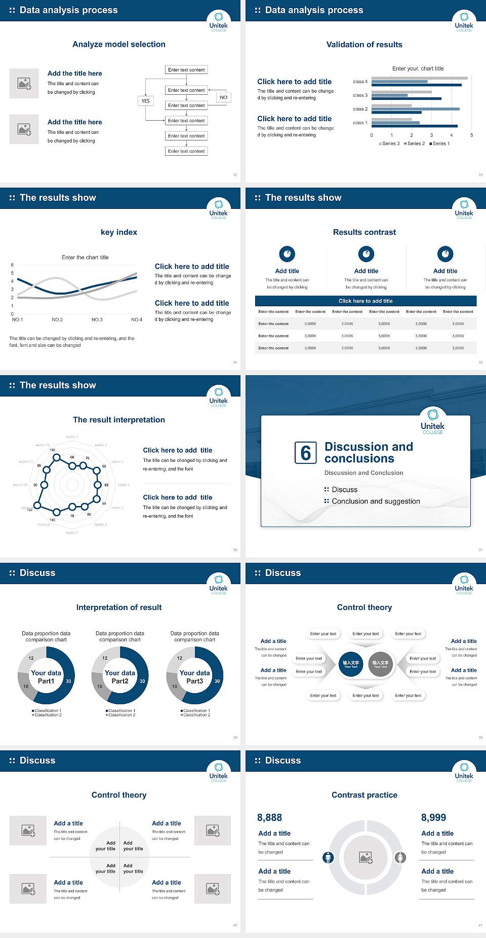 Unitek College Fremont Campus Graduation Thesis Defense PPT Template4:3 ratio PPT effect preview image5
