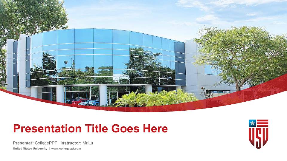 United States University Course/Courseware Creation PPT Template16:9 ratio PPT effect preview image