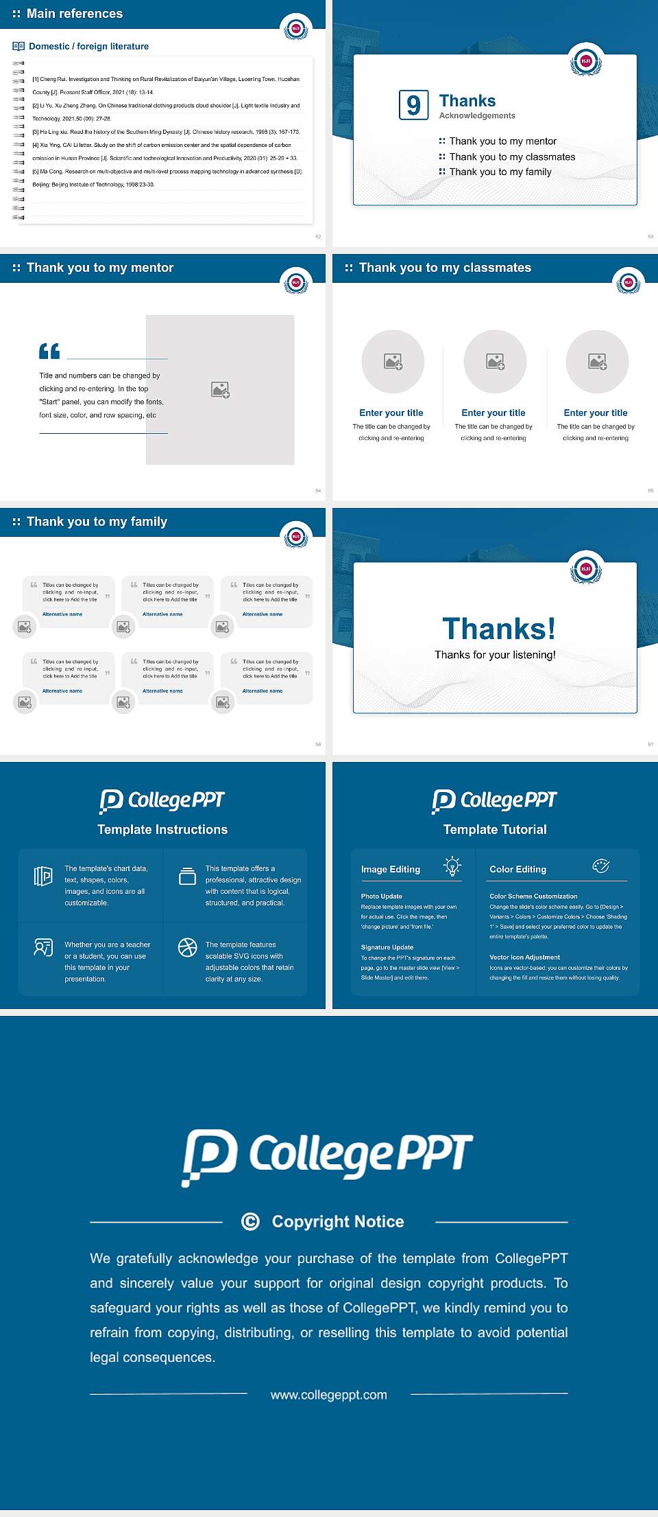 Unification Theological Seminary Graduation Thesis Defense PPT Template4:3 ratio PPT effect preview image7