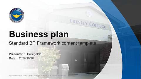 Trinity College of Nursing & Health Sciences Competition/Entrepreneurship Contest PPT Template