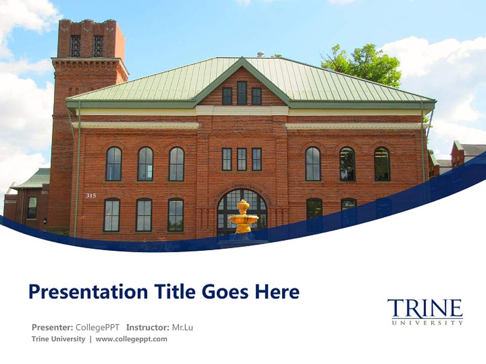 Trine University Course/Courseware Creation PPT Template4:3 ratio PPT effect preview image5