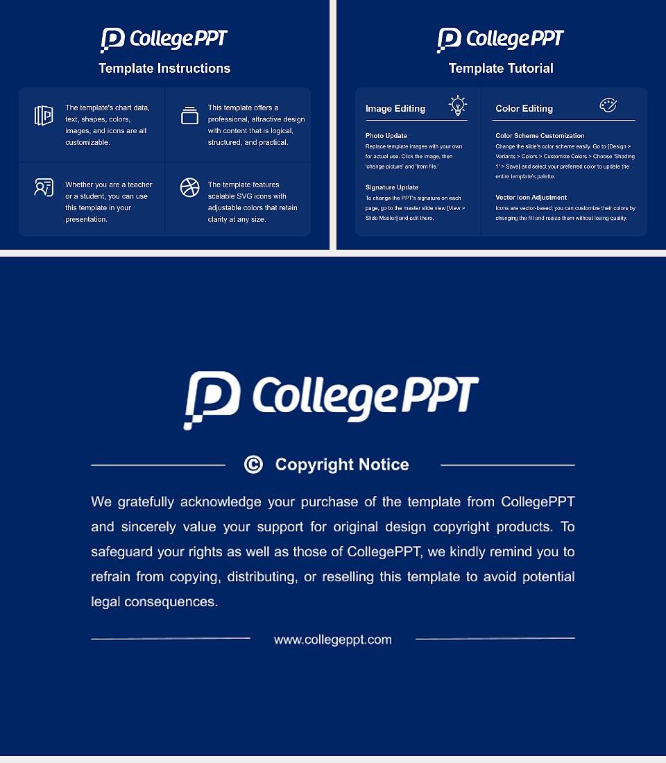Trine University Course/Courseware Creation PPT Template4:3 ratio PPT effect preview image5