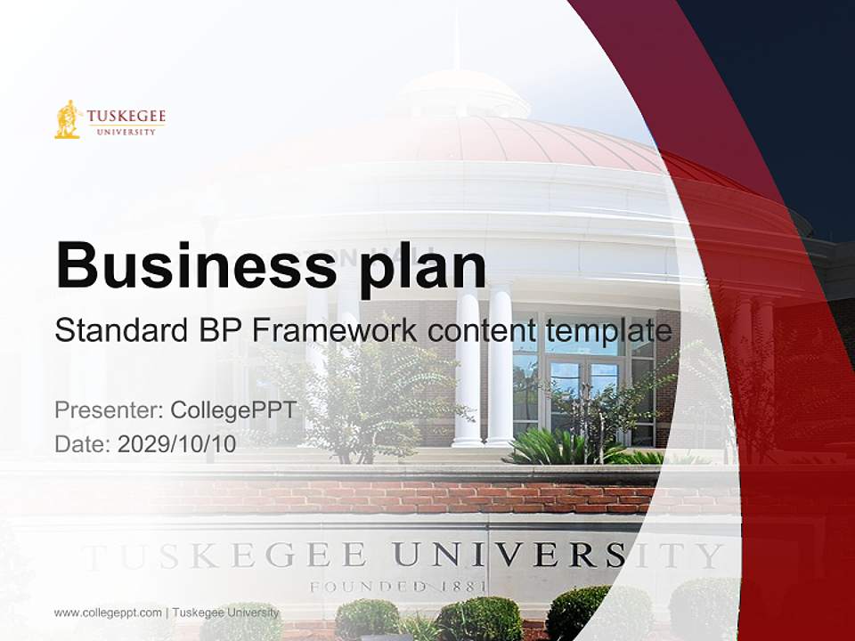 Tuskegee University Competition/Entrepreneurship Contest PPT Template4:3 ratio PPT effect preview image9