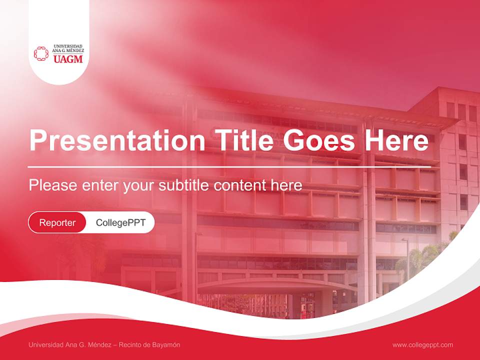 Universidad Ana G. Méndez – Recinto de Bayamón Lecture Sharing and Networking Event PPT Template4:3 ratio PPT effect preview image4