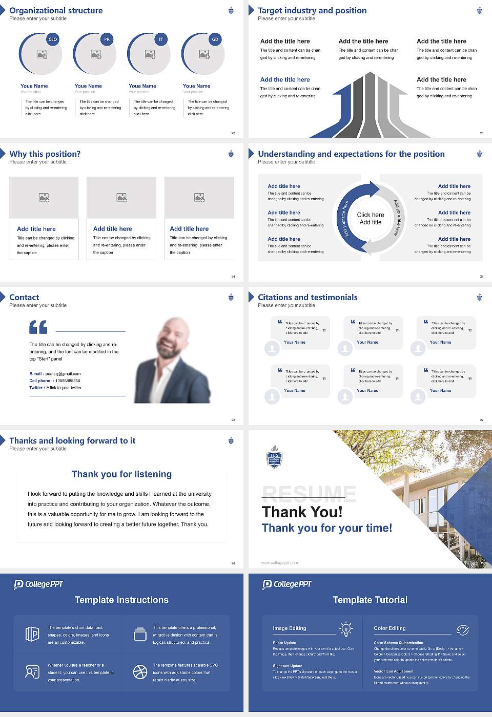 Trinity Law School Resume PPT Template16:9 ratio PPT effect preview image4