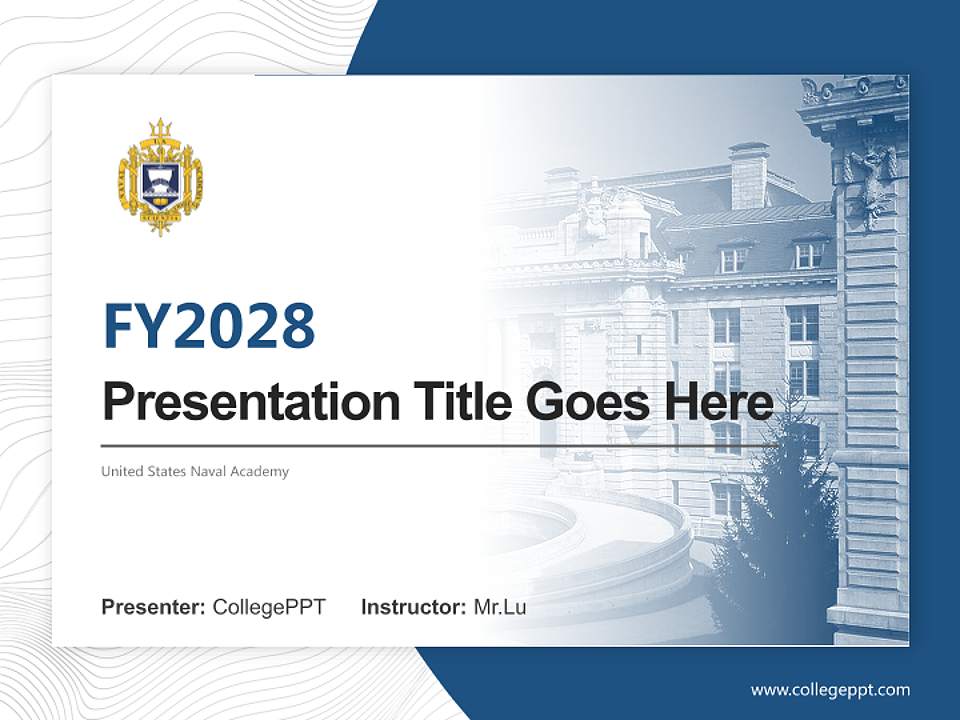 United States Naval Academy Academic Presentation/Research Findings Report PPT Template4:3 ratio PPT effect preview image5