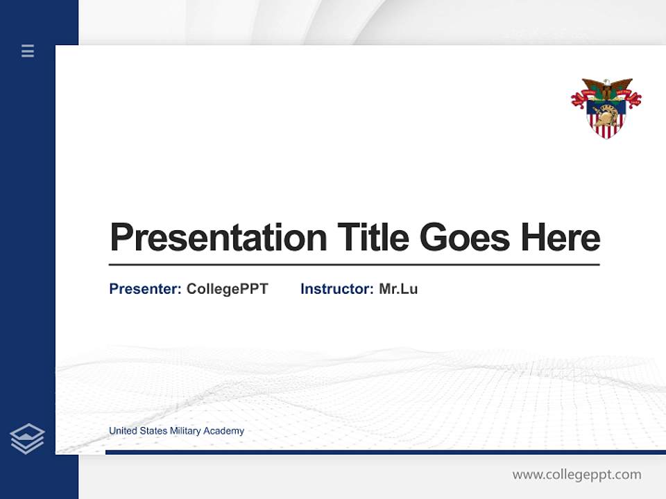 United States Military Academy Thesis Proposal/Graduation Defense PPT Template4:3 ratio PPT effect preview image5
