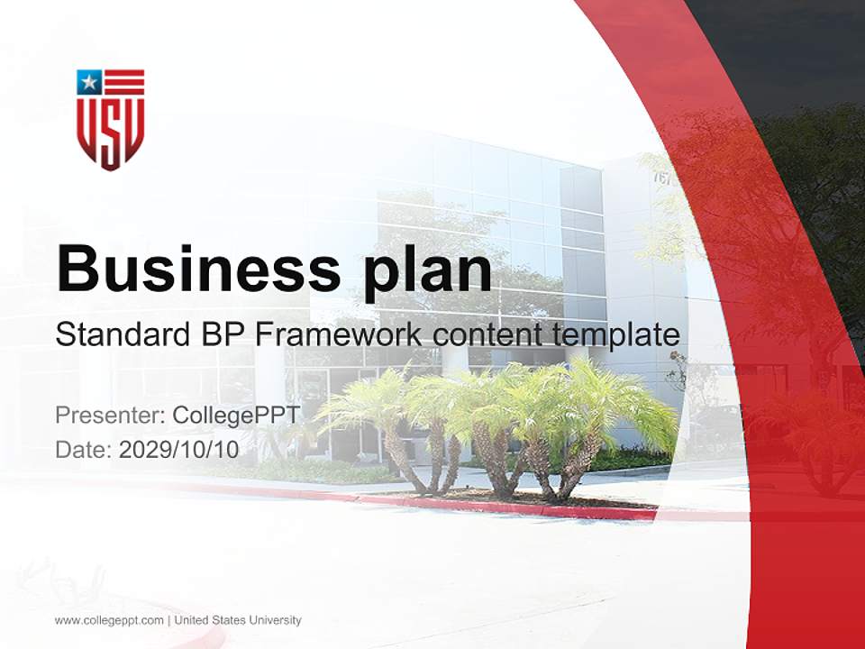 United States University Competition/Entrepreneurship Contest PPT Template4:3 ratio PPT effect preview image9