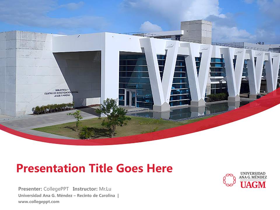 Universidad Ana G. Méndez – Recinto de Carolina Course/Courseware Creation PPT Template4:3 ratio PPT effect preview image5