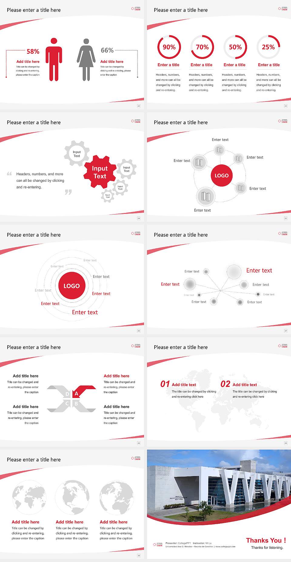 Universidad Ana G. Méndez – Recinto de Carolina Course/Courseware Creation PPT Template4:3 ratio PPT effect preview image4