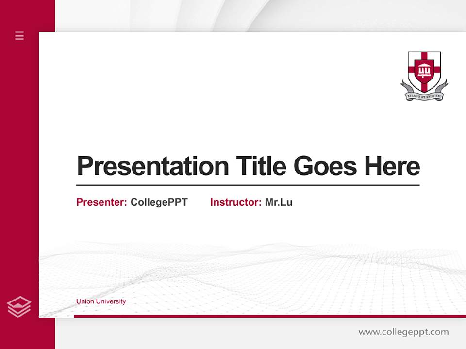 Union University Thesis Proposal/Graduation Defense PPT Template4:3 ratio PPT effect preview image5