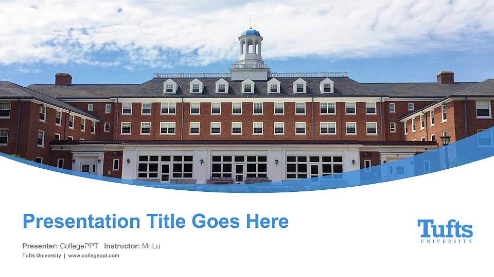 Tufts University Course/Courseware Creation PPT Template16:9 ratio PPT effect preview image
