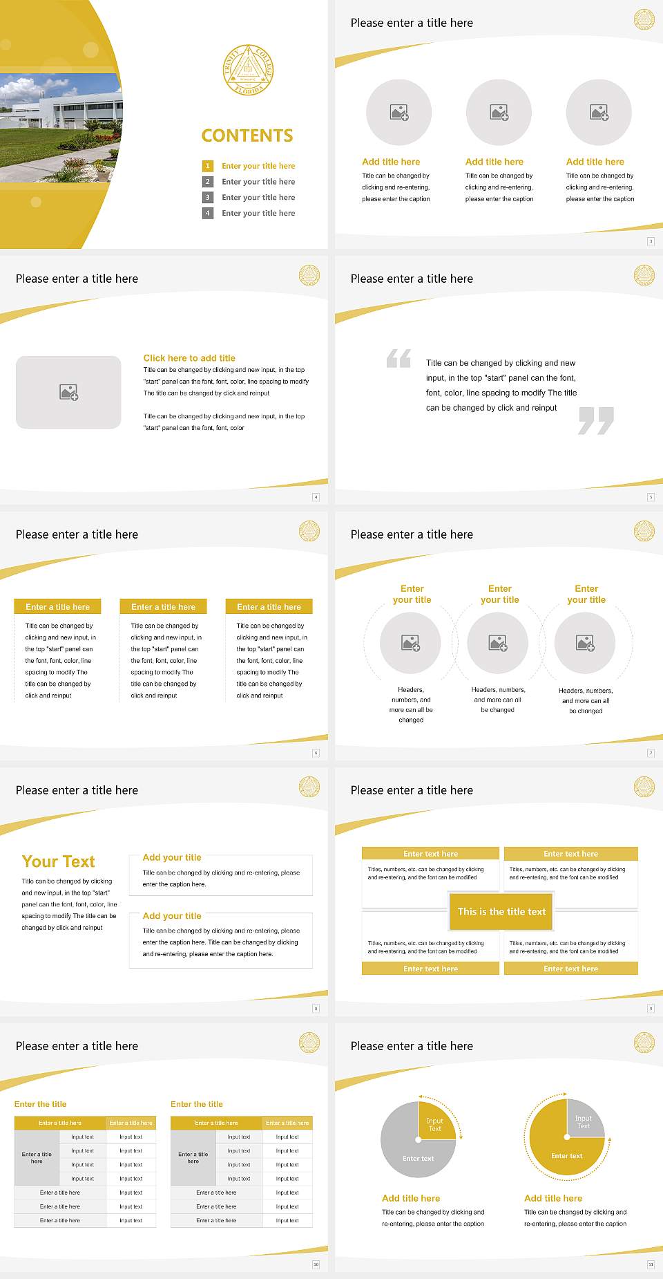 Trinity College of Florida Course/Courseware Creation PPT Template4:3 ratio PPT effect preview image2