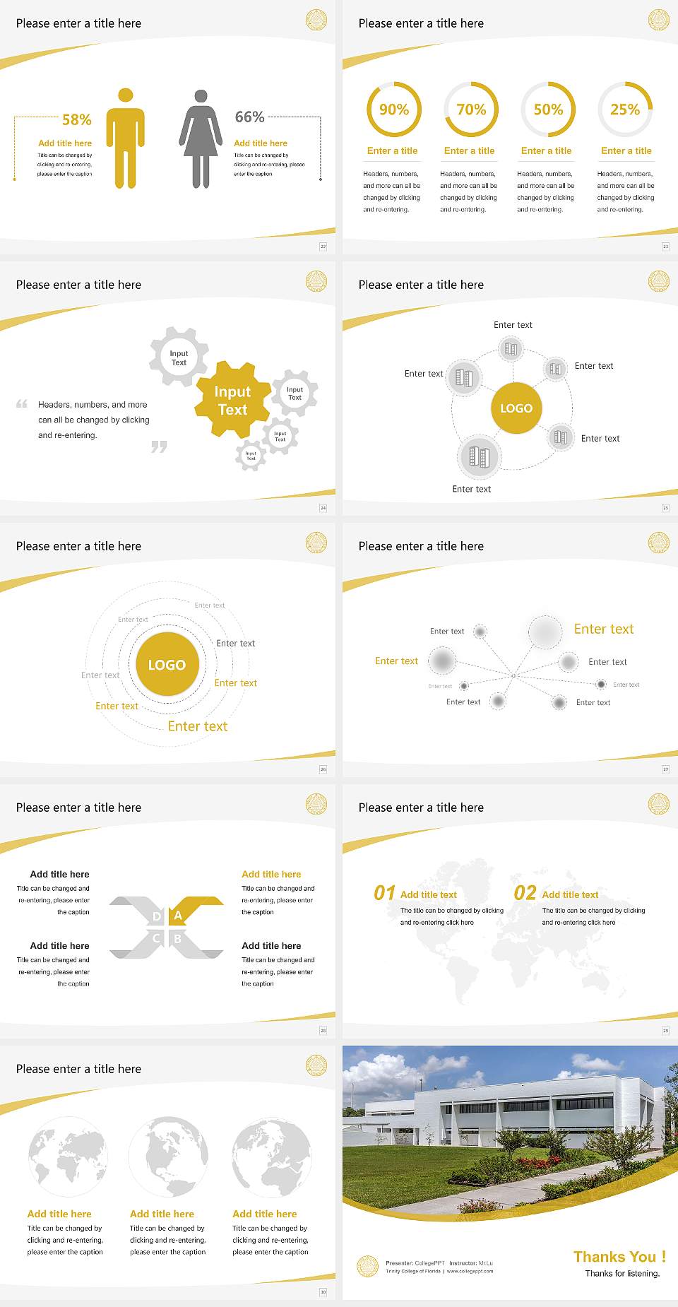 Trinity College of Florida Course/Courseware Creation PPT Template4:3 ratio PPT effect preview image4