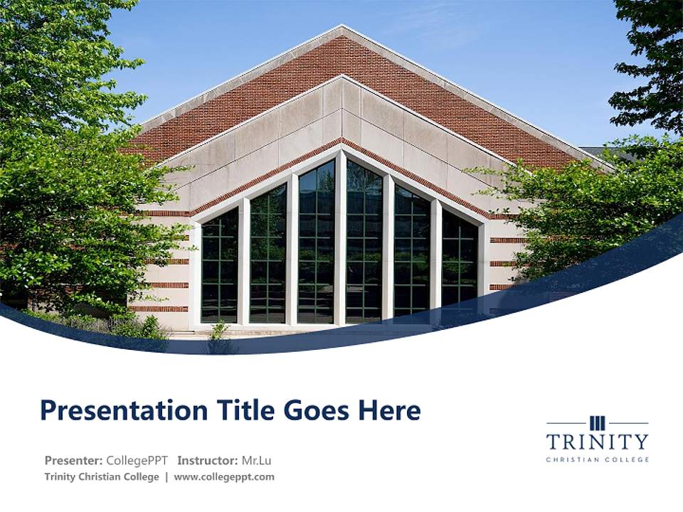 Trinity Christian College Course/Courseware Creation PPT Template4:3 ratio PPT effect preview image5