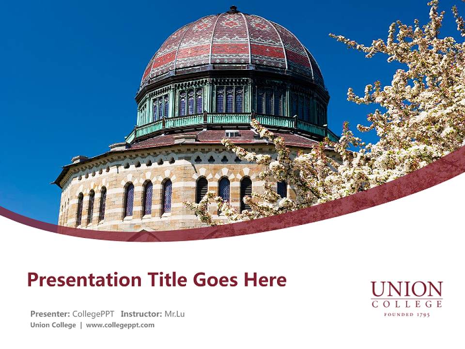 Union College Course/Courseware Creation PPT Template4:3 ratio PPT effect preview image5
