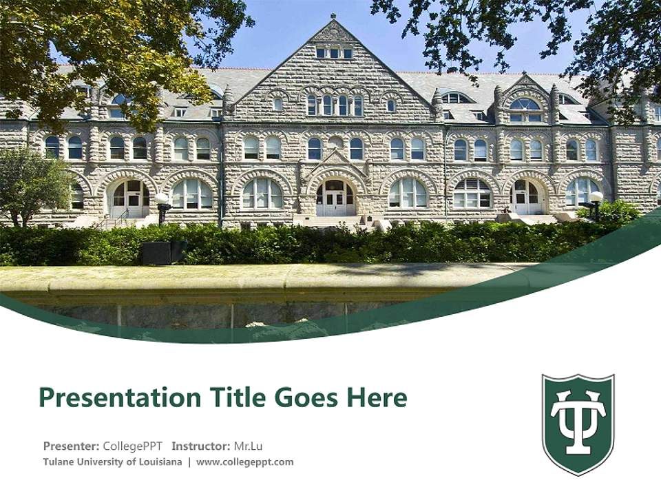 Tulane University of Louisiana Course/Courseware Creation PPT Template4:3 ratio PPT effect preview image5