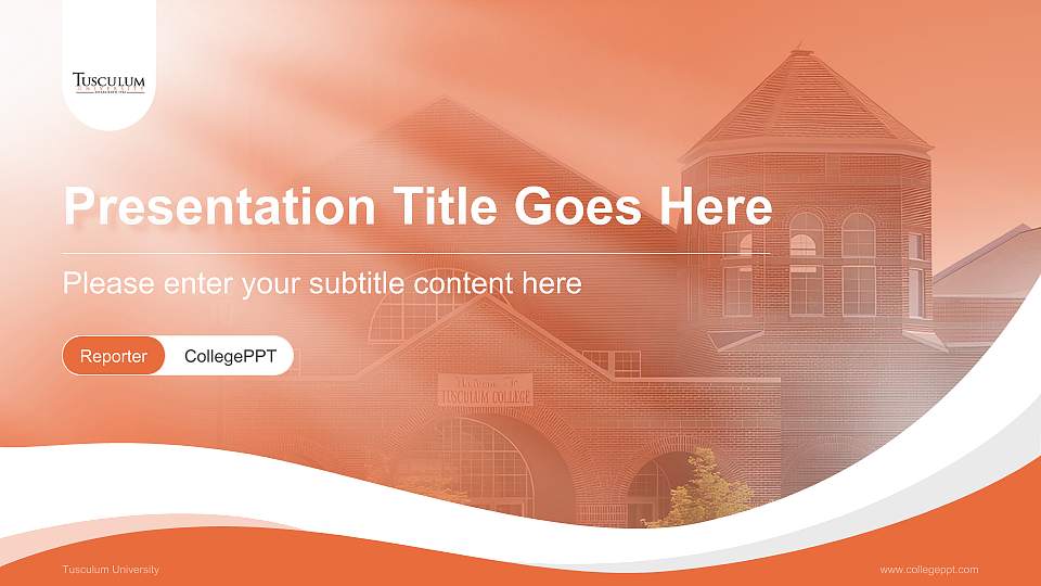 Tusculum University Lecture Sharing and Networking Event PPT Template16:9 ratio PPT effect preview image