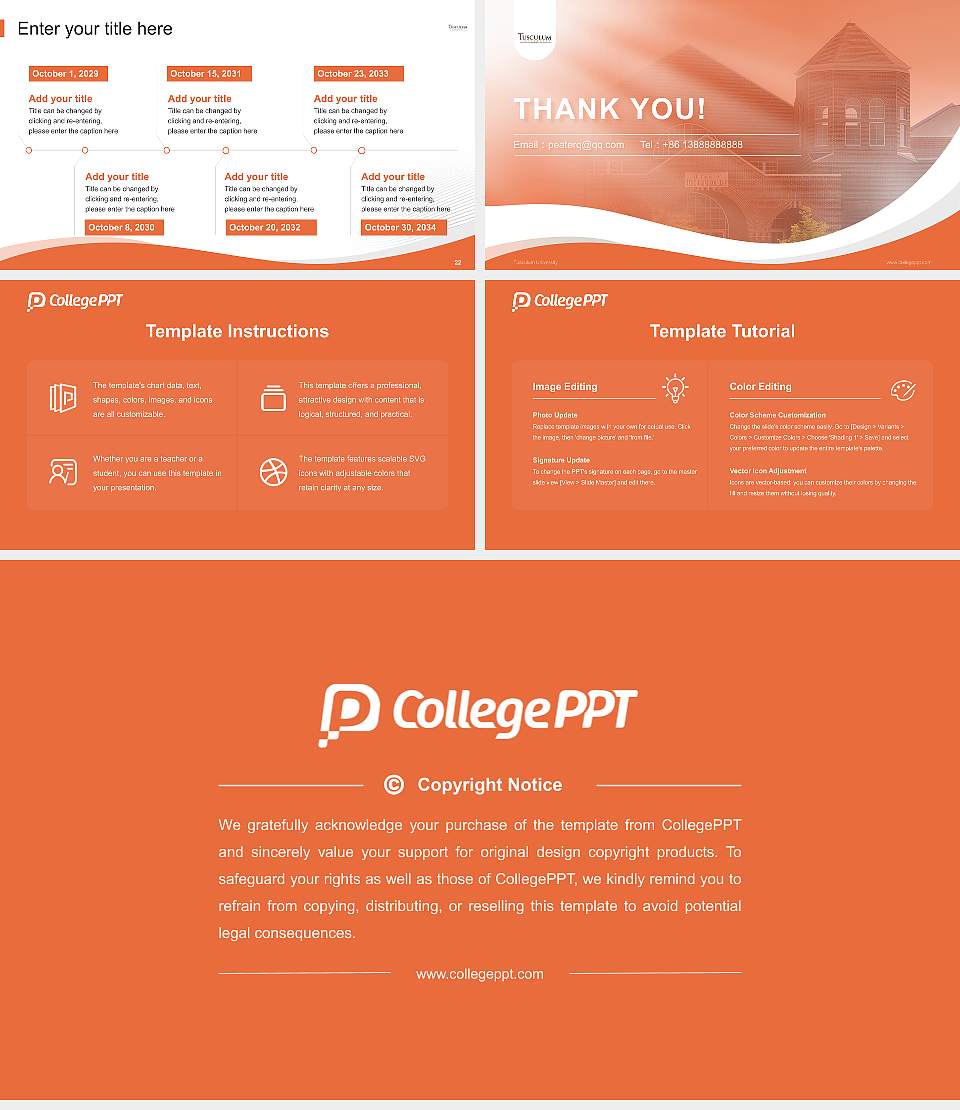 Tusculum University Lecture Sharing and Networking Event PPT Template16:9 ratio PPT effect preview image4