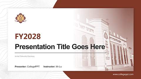 United Talmudical Seminary Academic Presentation/Research Findings Report PPT Template