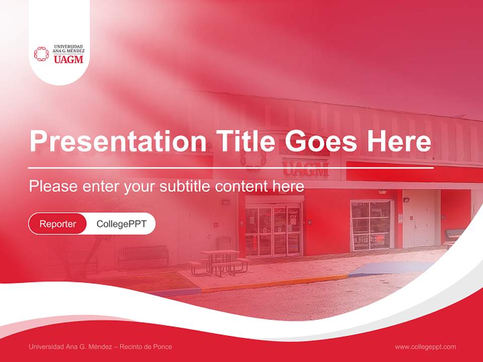 Universidad Ana G. Méndez – Recinto de Ponce Lecture Sharing and Networking Event PPT Template4:3 ratio PPT effect preview image4