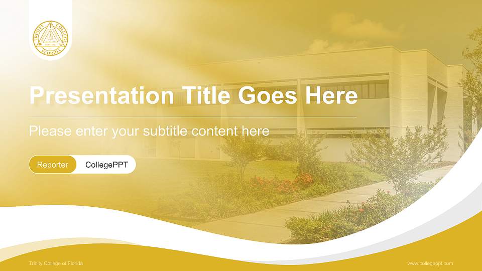 Trinity College of Florida Lecture Sharing and Networking Event PPT Template16:9 ratio PPT effect preview image