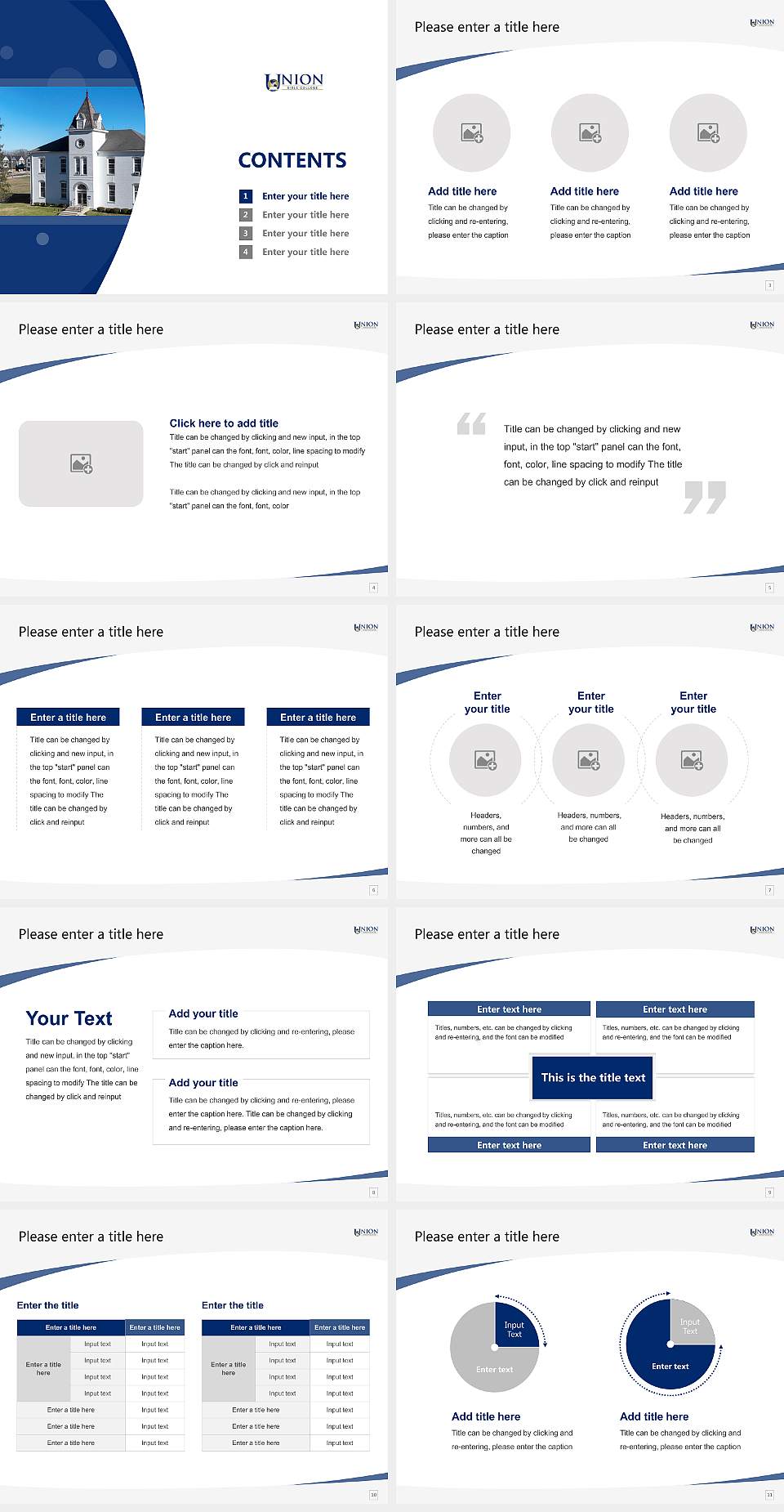 Union Bible College Course/Courseware Creation PPT Template4:3 ratio PPT effect preview image2