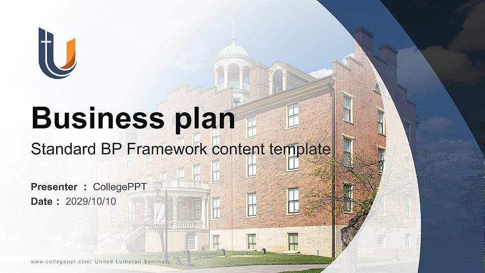 United Lutheran Seminary Competition/Entrepreneurship Contest PPT Template16:9 ratio PPT effect preview image
