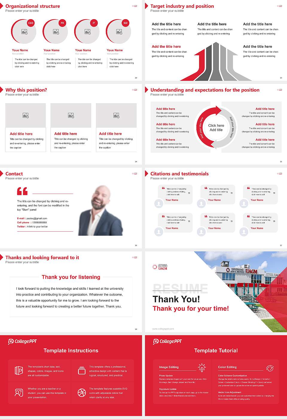 Universidad Ana G. Méndez – Recinto de Barceloneta Resume PPT Template16:9 ratio PPT effect preview image4