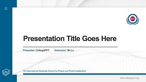 HJ International Graduate School for Peace and Public Leadership Thesis Proposal/Graduation Defense PPT Template