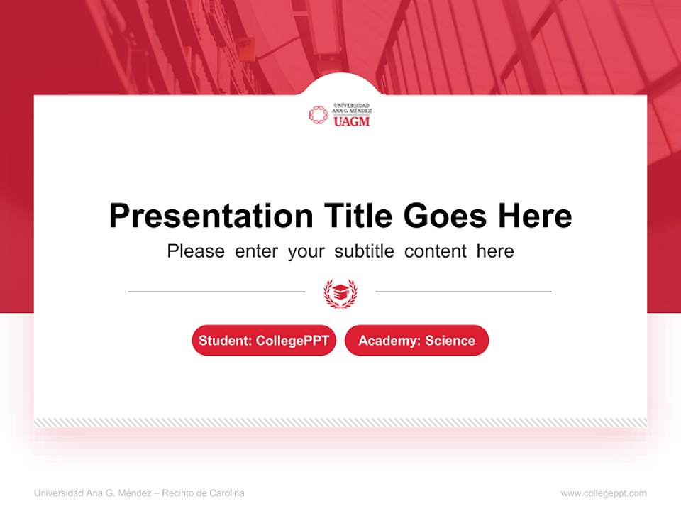 Universidad Ana G. Méndez – Recinto de Carolina National Scholarship Defense PPT Template4:3 ratio PPT effect preview image4