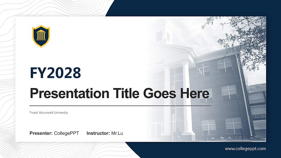Truett Mcconnell University Academic Presentation/Research Findings Report PPT Template16:9 ratio PPT effect preview image1