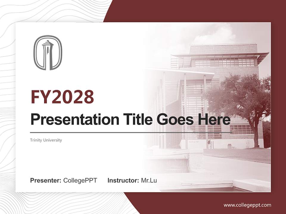 Trinity University Academic Presentation/Research Findings Report PPT Template4:3 ratio PPT effect preview image5