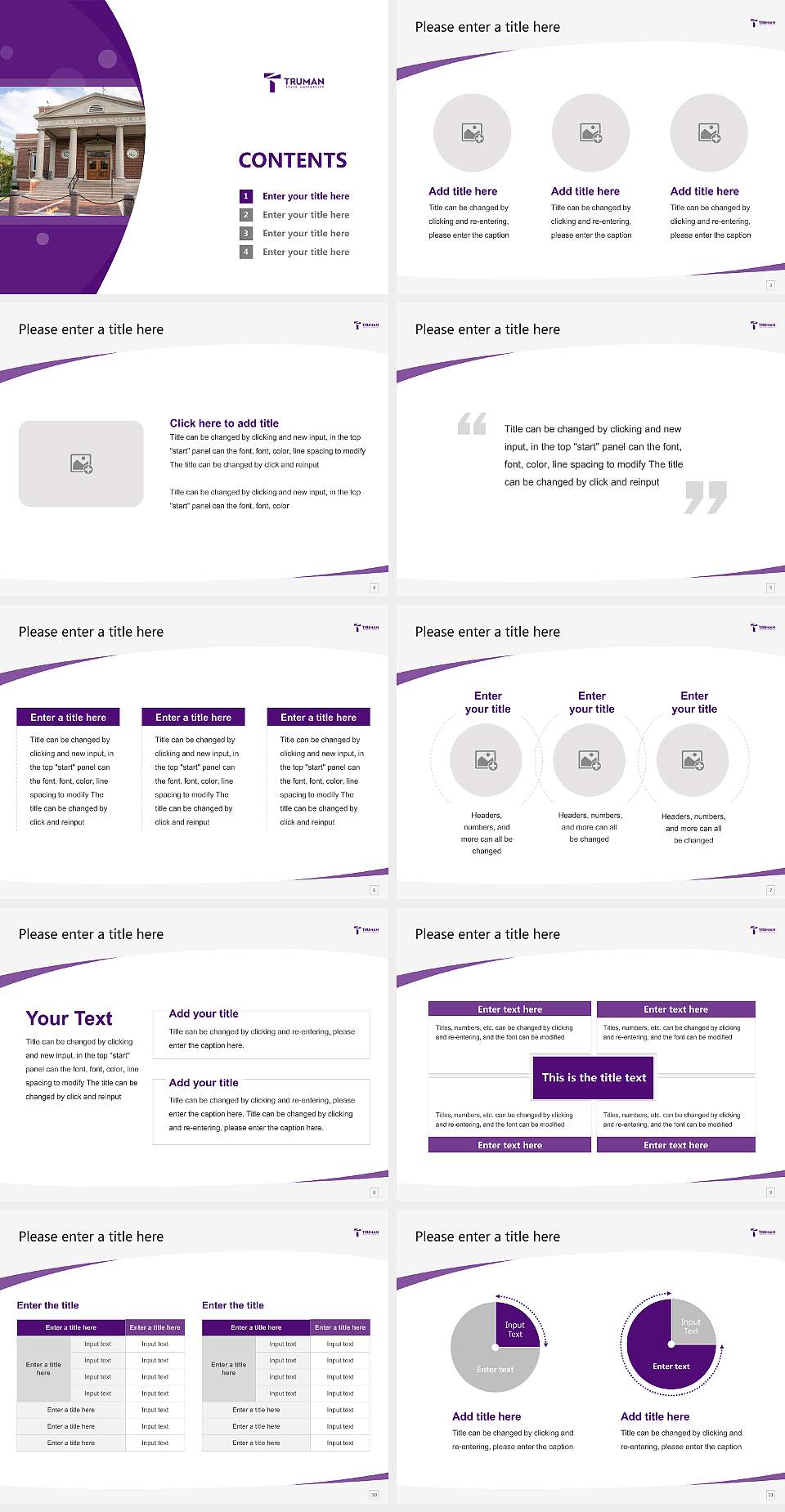 Truman State University Course/Courseware Creation PPT Template4:3 ratio PPT effect preview image2