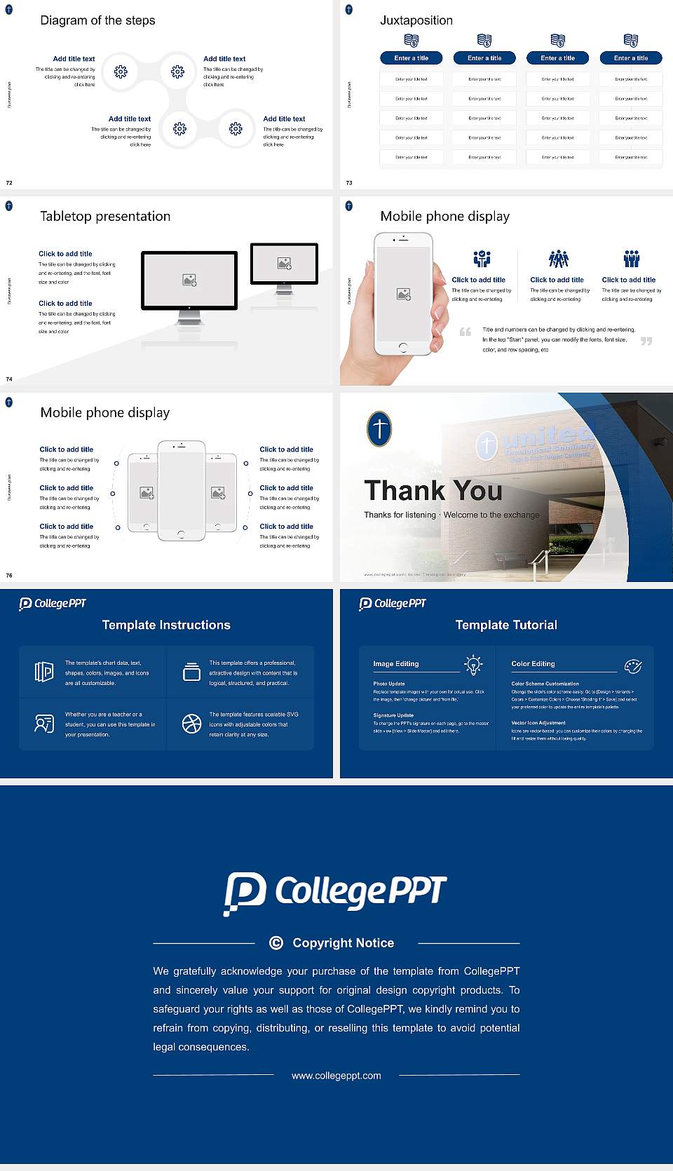 United Theological Seminary Competition/Entrepreneurship Contest PPT Template16:9 ratio PPT effect preview image9