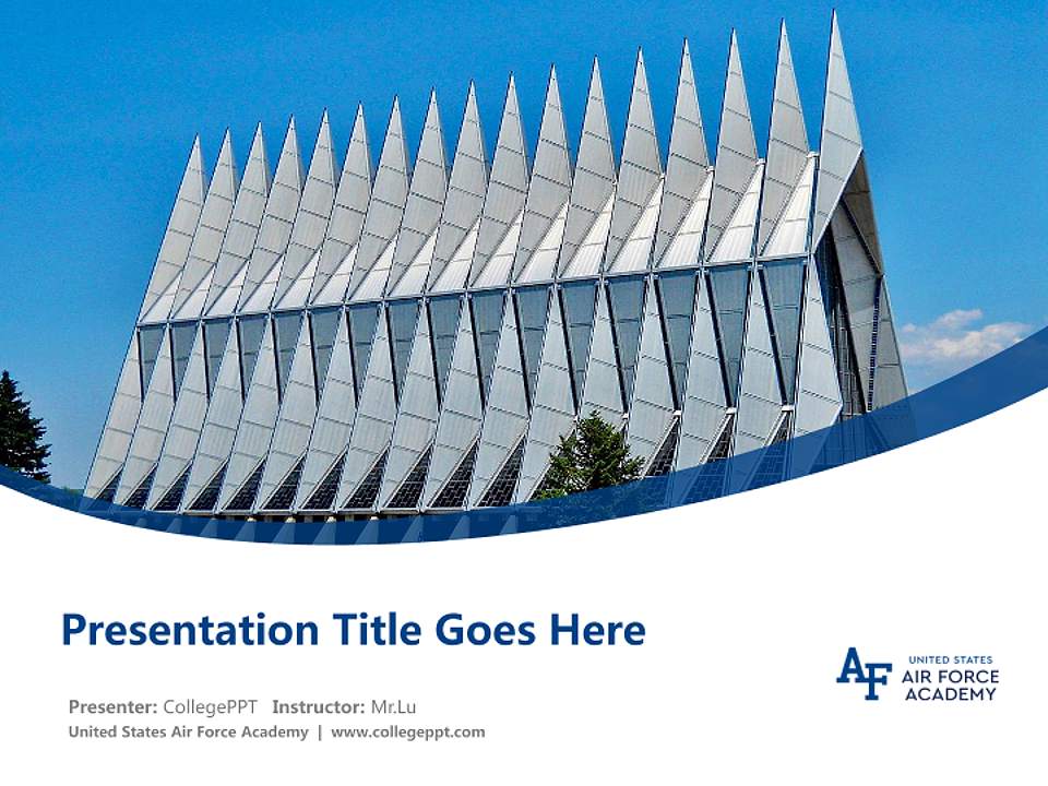 United States Air Force Academy Course/Courseware Creation PPT Template4:3 ratio PPT effect preview image5