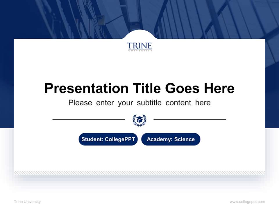 Trine University National Scholarship Defense PPT Template4:3 ratio PPT effect preview image4