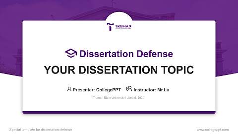 Truman State University Graduation Thesis Defense PPT Template