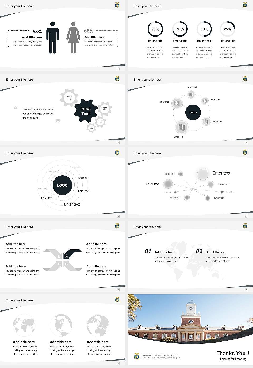 United States Coast Guard Academy Course/Courseware Creation PPT Template16:9 ratio PPT effect preview image4