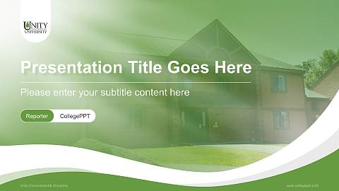 Unity Environmental University Lecture Sharing and Networking Event PPT Template