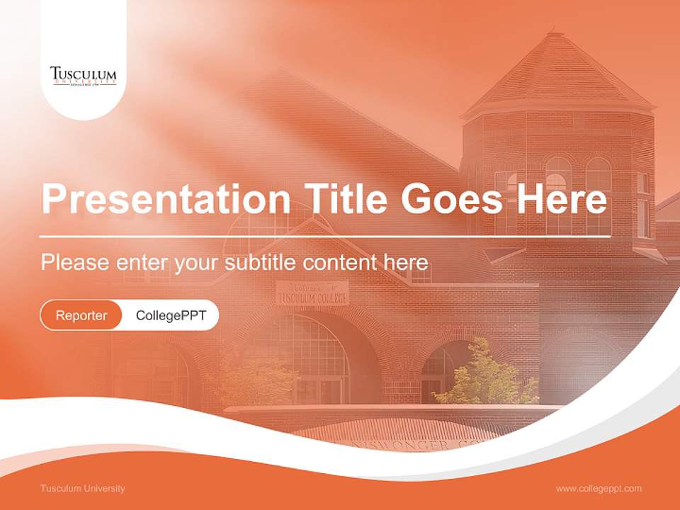 Tusculum University Lecture Sharing and Networking Event PPT Template4:3 ratio PPT effect preview image4