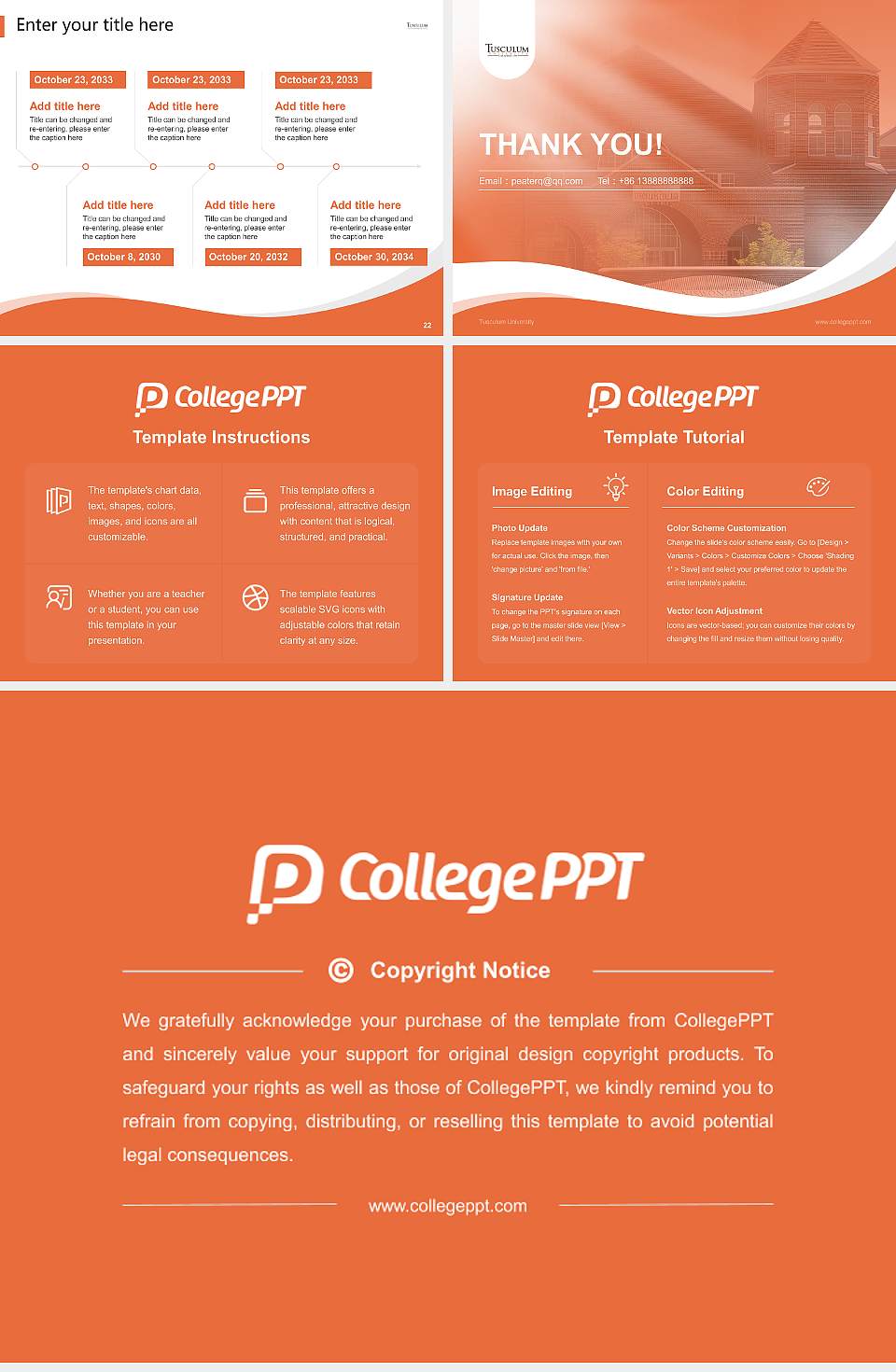Tusculum University Lecture Sharing and Networking Event PPT Template4:3 ratio PPT effect preview image4